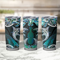 New Zealand Kotiate Weapon Tumbler Cup Aotearoa Mango Paua Shell Maori Pattern LT22 - Polynesian Pride