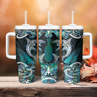 New Zealand Kotiate Weapon Tumbler With Handle Aotearoa Mango Paua Shell Maori Pattern LT22 - Polynesian Pride