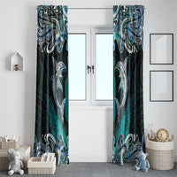 New Zealand Kotiate Weapon Window Curtain Aotearoa Mango Paua Shell Maori Pattern LT22 - Polynesian Pride