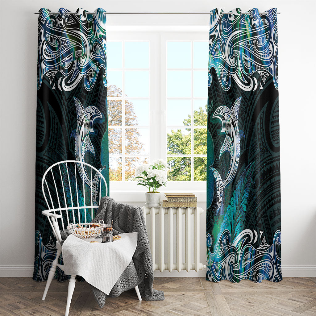 New Zealand Kotiate Weapon Window Curtain Aotearoa Mango Paua Shell Maori Pattern LT22 - Polynesian Pride
