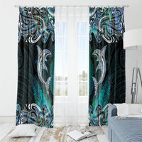 New Zealand Kotiate Weapon Window Curtain Aotearoa Mango Paua Shell Maori Pattern LT22 - Polynesian Pride