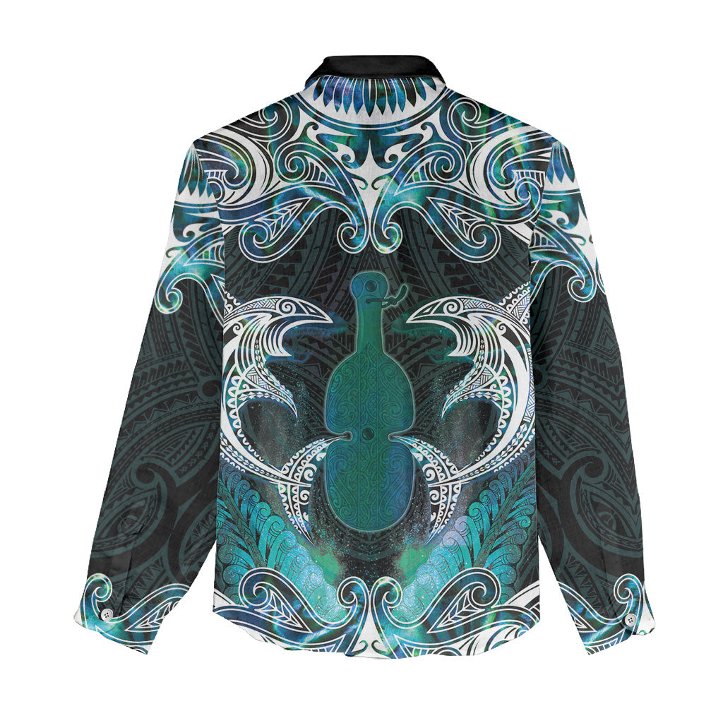 New Zealand Kotiate Weapon Women Casual Shirt Aotearoa Mango Paua Shell Maori Pattern LT22 - Polynesian Pride