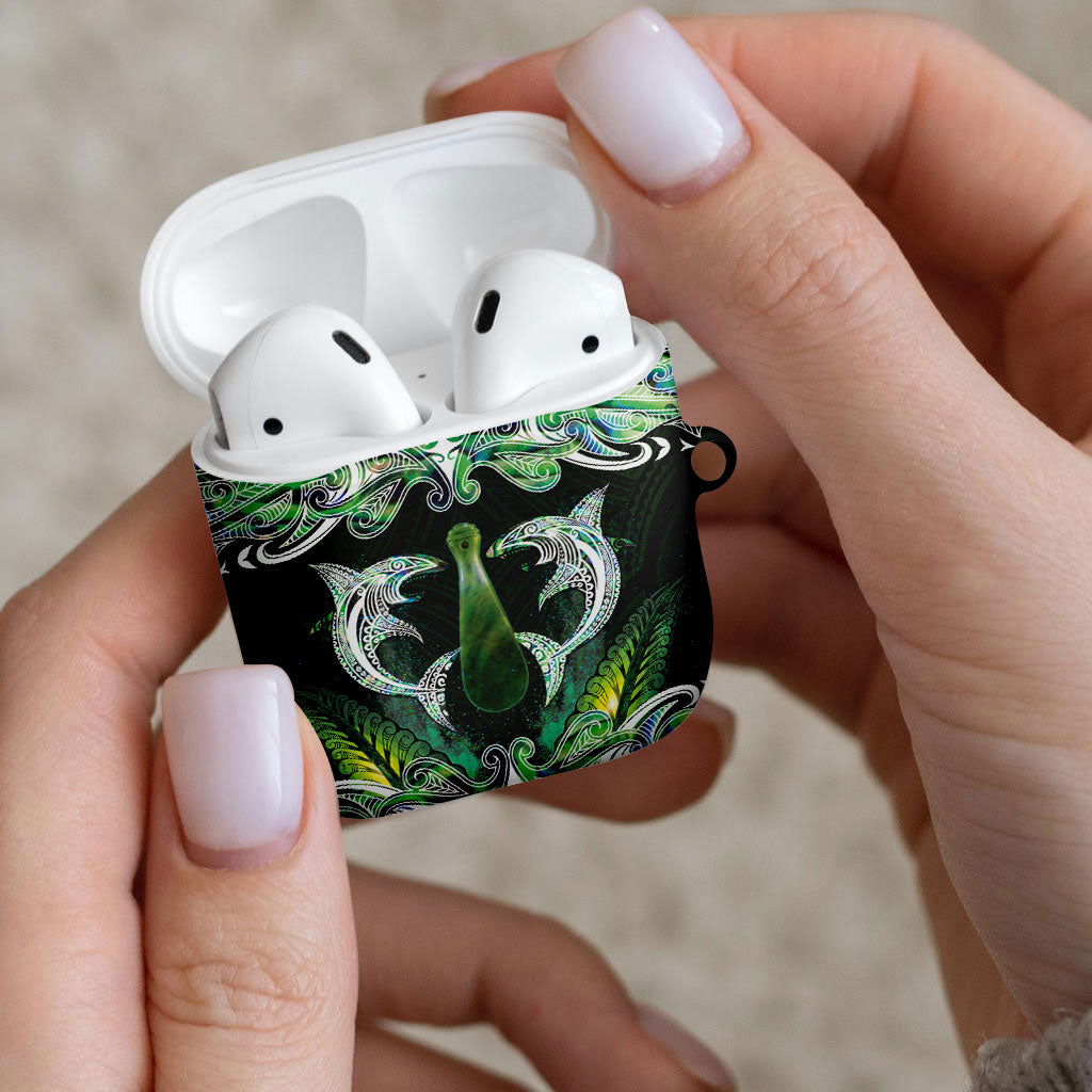 New Zealand Mere Pounamu Weapon AirPods Case Aotearoa Mango Paua Shell Maori Pattern LT22 - Polynesian Pride