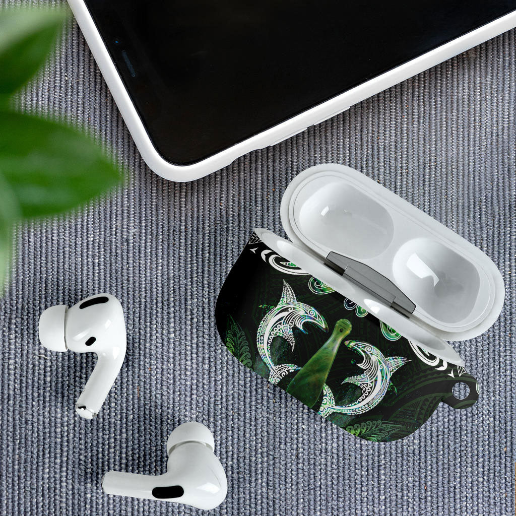 New Zealand Mere Pounamu Weapon AirPods Case Aotearoa Mango Paua Shell Maori Pattern LT22 - Polynesian Pride