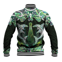 New Zealand Mere Pounamu Weapon Baseball Jacket Aotearoa Mango Paua Shell Maori Pattern LT22 - Polynesian Pride