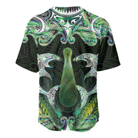 New Zealand Mere Pounamu Weapon Baseball Jersey Aotearoa Mango Paua Shell Maori Pattern LT22 - Polynesian Pride
