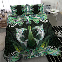 New Zealand Mere Pounamu Weapon Bedding Set Aotearoa Mango Paua Shell Maori Pattern LT22 - Polynesian Pride