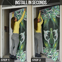 New Zealand Mere Pounamu Weapon Door Cover Aotearoa Mango Paua Shell Maori Pattern LT22 - Polynesian Pride