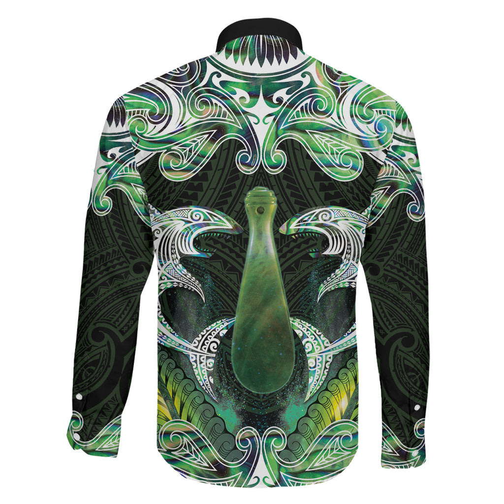 New Zealand Mere Pounamu Weapon Family Matching Mermaid Dress and Hawaiian Shirt Aotearoa Mango Paua Shell Maori Pattern LT22 - Polynesian Pride