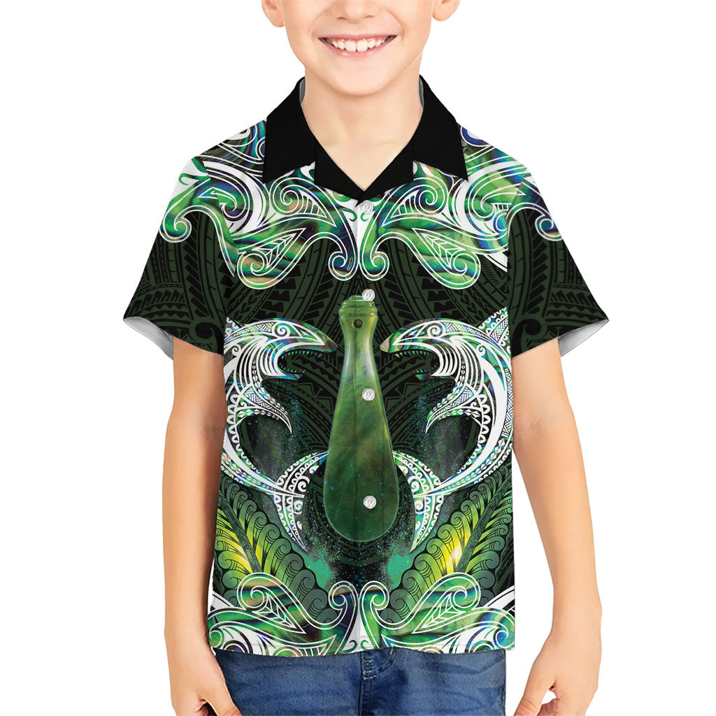 New Zealand Mere Pounamu Weapon Hawaiian Shirt Aotearoa Mango Paua Shell Maori Pattern LT22 - Polynesian Pride