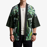 New Zealand Mere Pounamu Weapon Kimono Aotearoa Mango Paua Shell Maori Pattern LT22 - Polynesian Pride