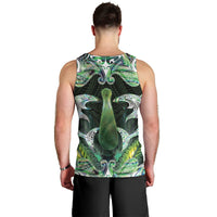 New Zealand Mere Pounamu Weapon Men Tank Top Aotearoa Mango Paua Shell Maori Pattern LT22 - Polynesian Pride