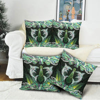 New Zealand Mere Pounamu Weapon Pillow Cover Aotearoa Mango Paua Shell Maori Pattern LT22 - Polynesian Pride