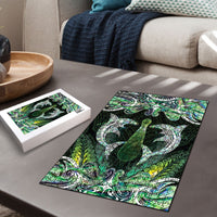 New Zealand Mere Pounamu Weapon Puzzle Aotearoa Mango Paua Shell Maori Pattern LT22 - Polynesian Pride