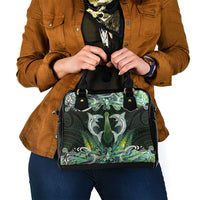 New Zealand Mere Pounamu Weapon Shoulder Handbag Aotearoa Mango Paua Shell Maori Pattern LT22 - Polynesian Pride