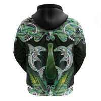 New Zealand Mere Pounamu Weapon Zip Hoodie Aotearoa Mango Paua Shell Maori Pattern LT22 - Polynesian Pride