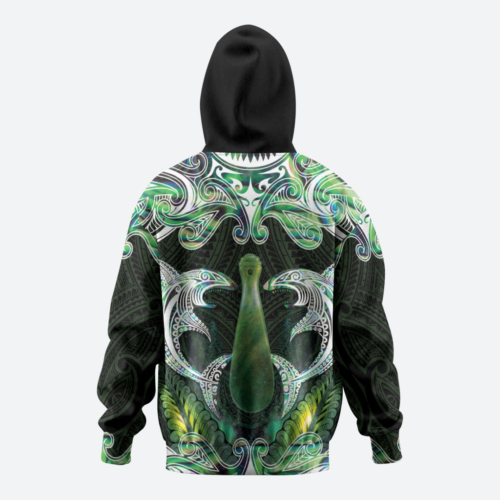 New Zealand Mere Pounamu Weapon Zip Hoodie Aotearoa Mango Paua Shell Maori Pattern LT22 - Polynesian Pride