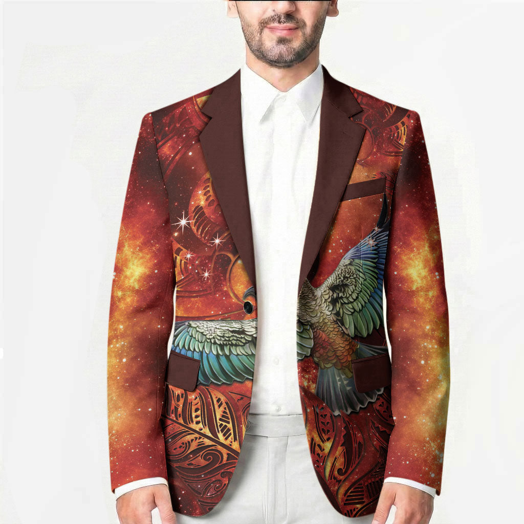 New Zealand Kea Bird Matariki Personalised Blazer Silver Fern Maori Pattern LT22 - Polynesian Pride