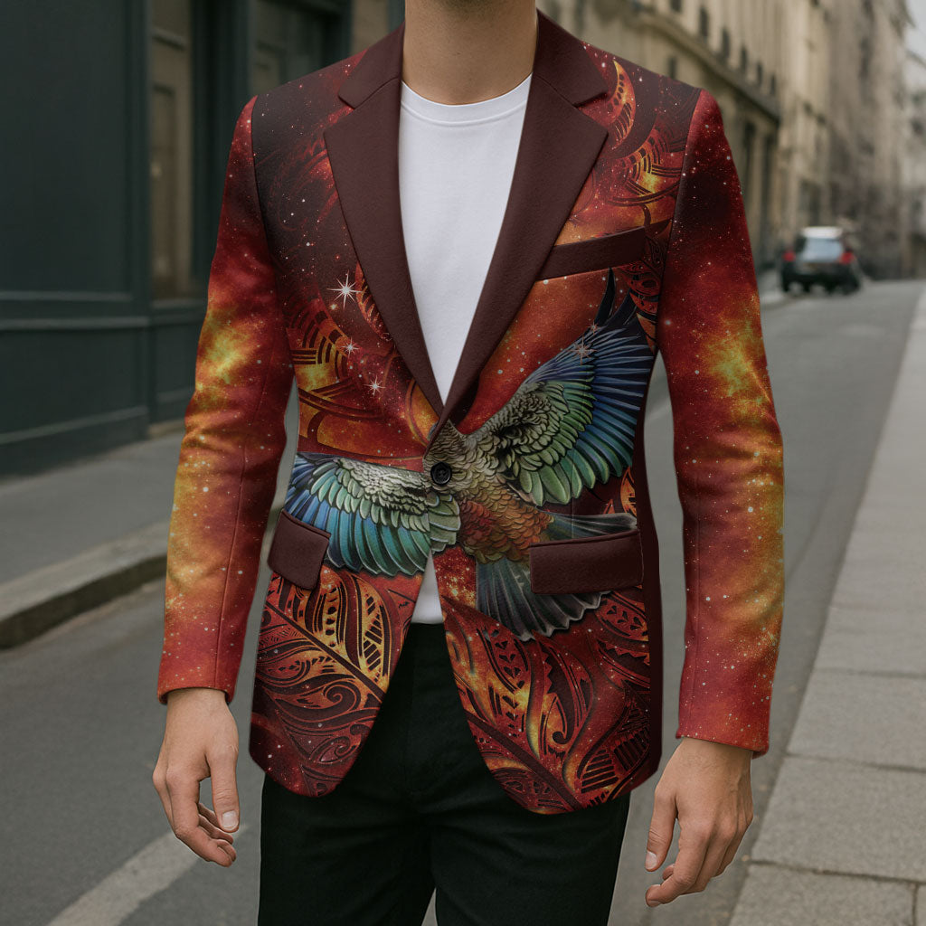 New Zealand Kea Bird Matariki Personalised Blazer Silver Fern Maori Pattern LT22 - Polynesian Pride
