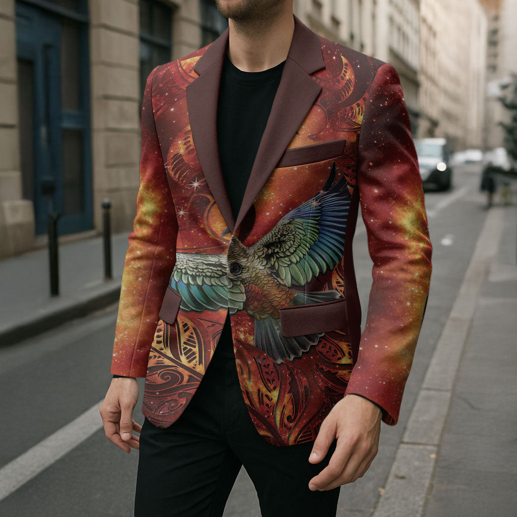 New Zealand Kea Bird Matariki Personalised Blazer Silver Fern Maori Pattern LT22 - Polynesian Pride