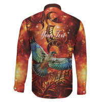 New Zealand Kea Bird Matariki Personalised Family Matching Off Shoulder Short Dress and Hawaiian Shirt Silver Fern Maori Pattern LT22 - Polynesian Pride