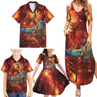 New Zealand Kea Bird Matariki Personalised Family Matching Summer Maxi Dress and Hawaiian Shirt Silver Fern Maori Pattern LT22 - Polynesian Pride