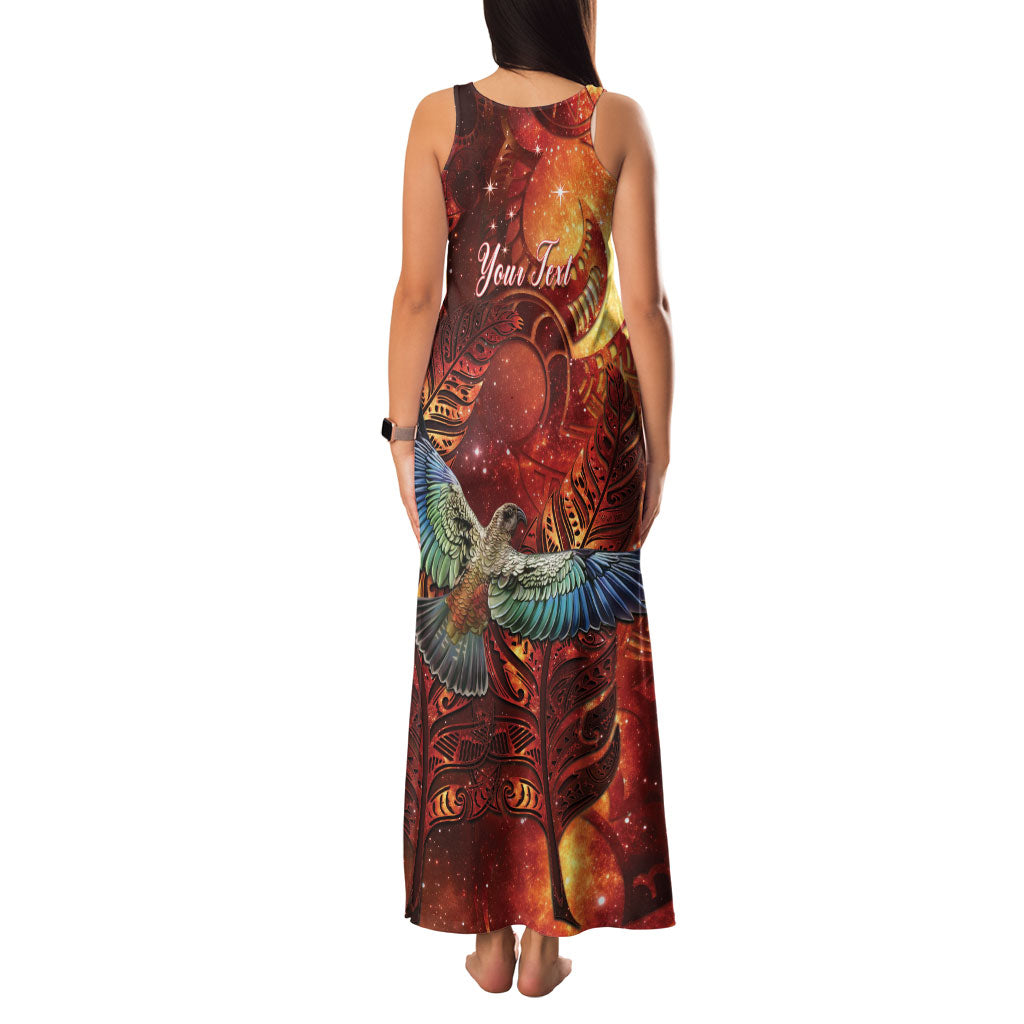 New Zealand Kea Bird Matariki Personalised Family Matching Tank Maxi Dress and Hawaiian Shirt Silver Fern Maori Pattern LT22 - Polynesian Pride