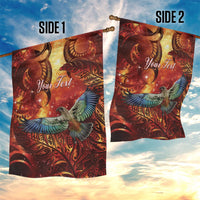 New Zealand Kea Bird Matariki Personalised Garden Flag Silver Fern Maori Pattern LT22 - Polynesian Pride