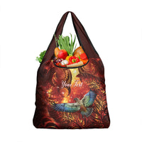 New Zealand Kea Bird Matariki Personalised Grocery Bag Silver Fern Maori Pattern LT22 1-pack One Size Orange - Polynesian Pride