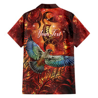New Zealand Kea Bird Matariki Personalised Hawaiian Shirt Silver Fern Maori Pattern