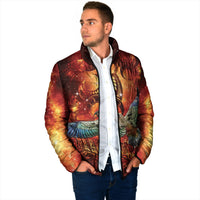 New Zealand Kea Bird Matariki Personalised Padded Jacket Silver Fern Maori Pattern LT22 - Polynesian Pride