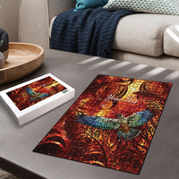 New Zealand Kea Bird Matariki Personalised Puzzle Silver Fern Maori Pattern LT22 - Polynesian Pride