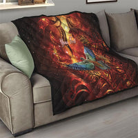 New Zealand Kea Bird Matariki Personalised Quilt Silver Fern Maori Pattern