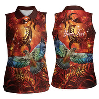 New Zealand Kea Bird Matariki Personalised Women Sleeveless Polo Shirt Silver Fern Maori Pattern LT22 - Polynesian Pride