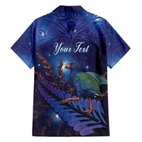 Takahe New Zealand Personalised Family Matching Short Sleeve Bodycon Dress and Hawaiian Shirt Harakeke Silver Fern Maori Pattern LT22 - Polynesian Pride