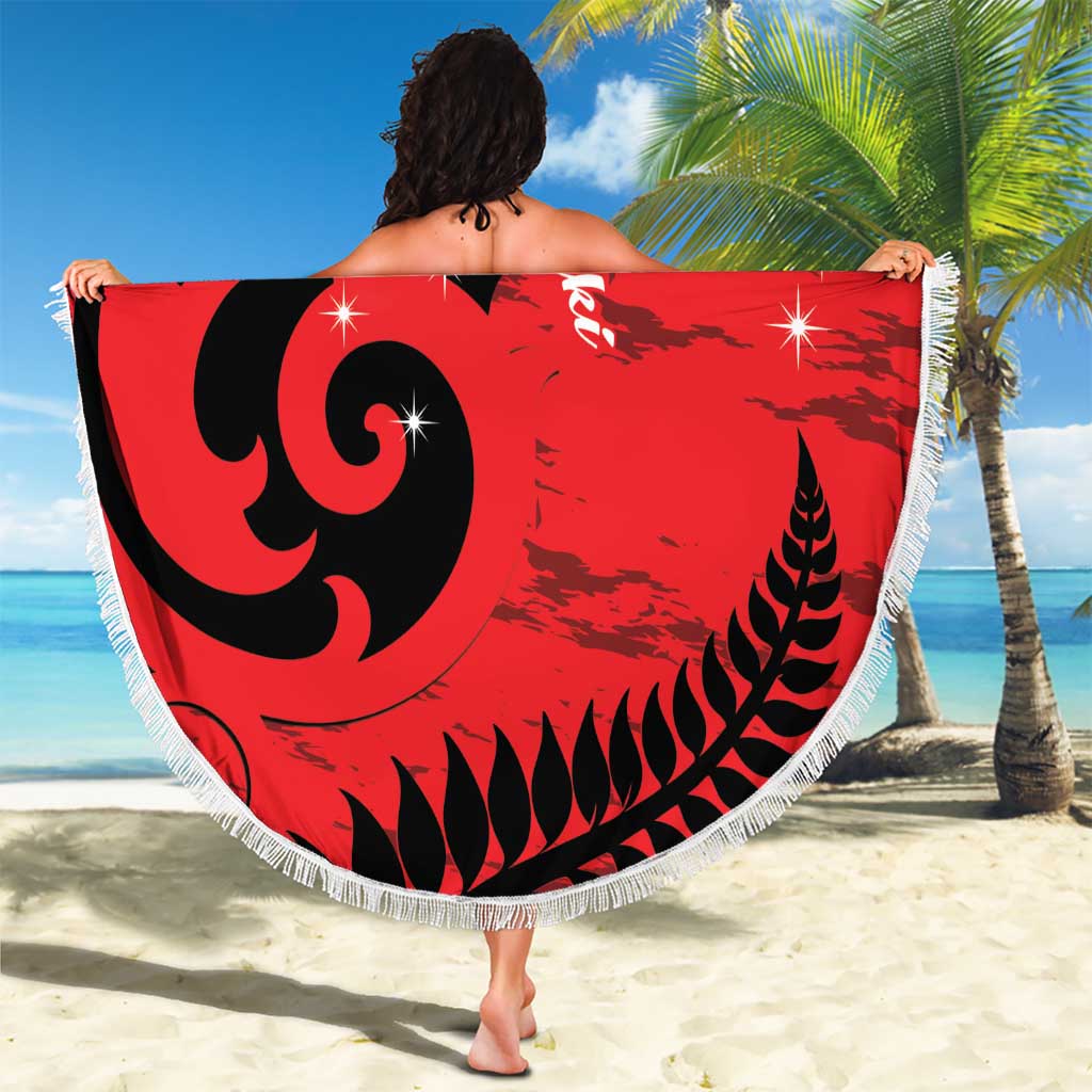 New Zealand Matariki Beach Blanket Maori New Year Koru Pattern