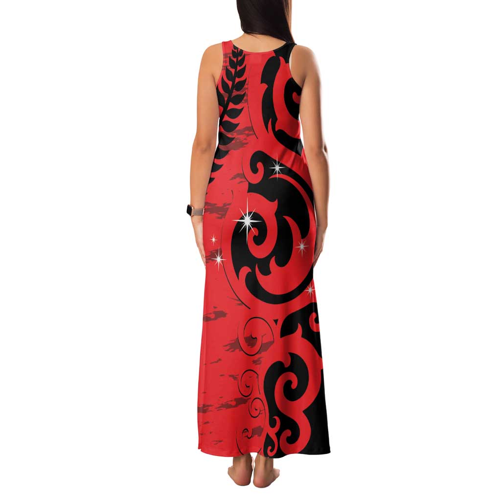 New Zealand Matariki Family Matching Tank Maxi Dress and Hawaiian Shirt Maori New Year Koru Pattern LT22 - Polynesian Pride