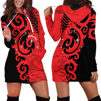 New Zealand Matariki Hoodie Dress Maori New Year Koru Pattern