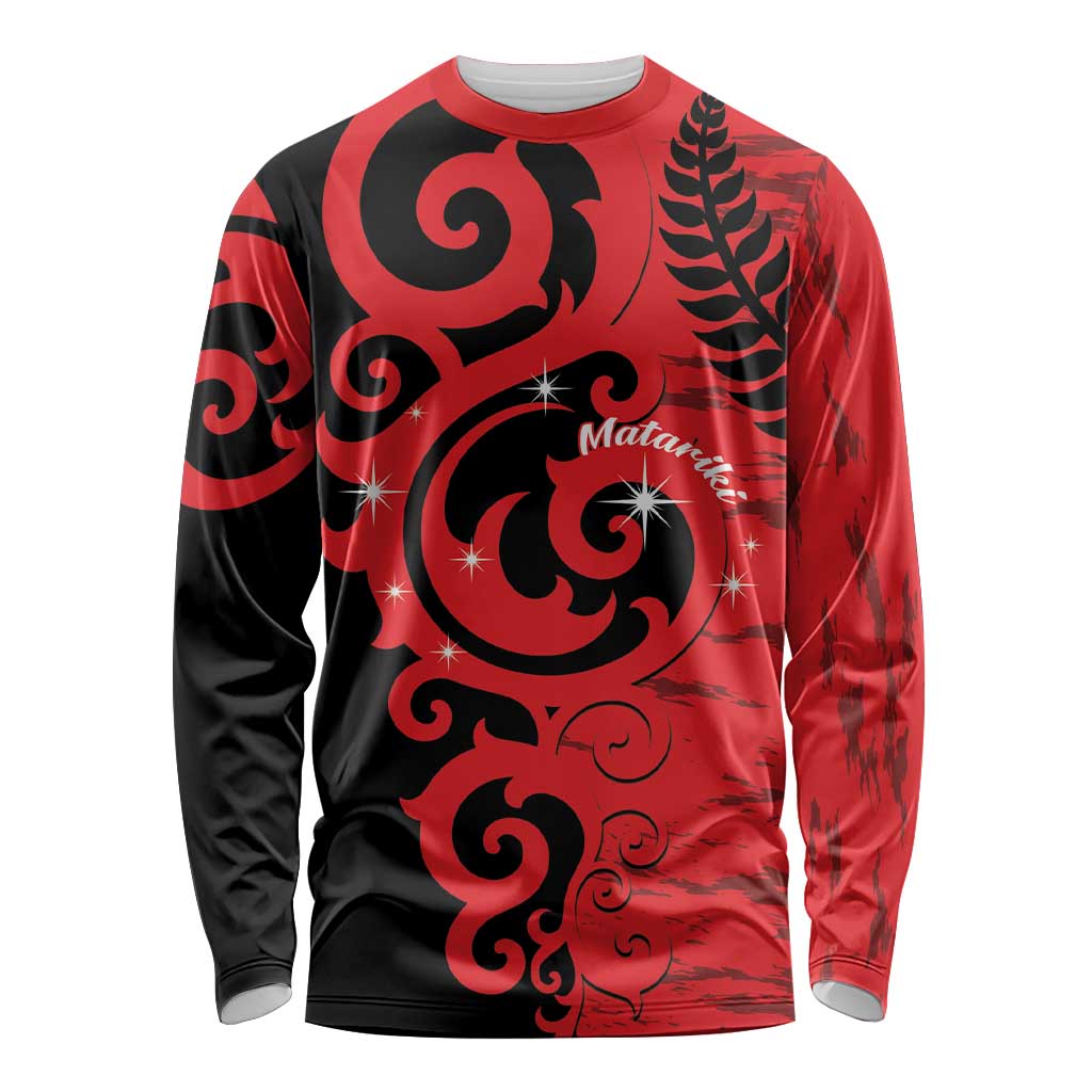 New Zealand Matariki Long Sleeve Shirt Maori New Year Koru Pattern
