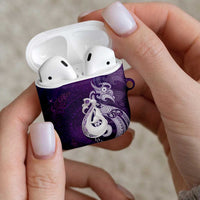 New Zealand Matariki AirPods Case Maori Manaia Galaxy Silver Fern Purple Color LT22 - Polynesian Pride