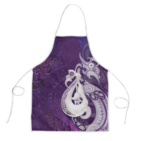 New Zealand Matariki Apron Maori Manaia Galaxy Silver Fern Purple Color LT22 Purple - Polynesian Pride