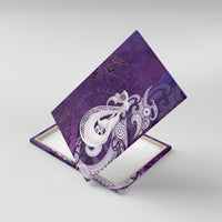 New Zealand Matariki Canvas Wall Art Maori Manaia Galaxy Silver Fern Purple Color LT22 With Frame Purple - Polynesian Pride