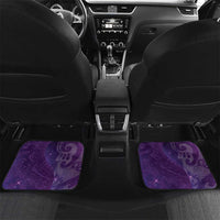 New Zealand Matariki Car Mats Maori Manaia Galaxy Silver Fern Purple Color LT22 Set 2pcs - Back Purple - Polynesian Pride