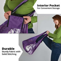 New Zealand Matariki Grocery Bag Maori Manaia Galaxy Silver Fern Purple Color LT22 - Polynesian Pride
