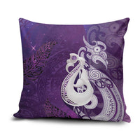 New Zealand Matariki Pillow Cover Maori Manaia Galaxy Silver Fern Purple Color LT22 Purple - Polynesian Pride