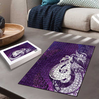 New Zealand Matariki Puzzle Maori Manaia Galaxy Silver Fern Purple Color LT22 - Polynesian Pride