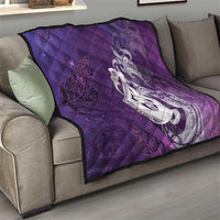 New Zealand Matariki Quilt Maori Manaia Galaxy Silver Fern Purple Color LT22 - Polynesian Pride