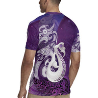 New Zealand Matariki Rugby Jersey Maori Manaia Galaxy Silver Fern Purple Color LT22 - Polynesian Pride