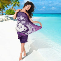 New Zealand Matariki Sarong Maori Manaia Galaxy Silver Fern Purple Color LT22 - Polynesian Pride