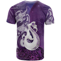 New Zealand Matariki T Shirt Maori Manaia Galaxy Silver Fern Purple Color LT22 - Polynesian Pride